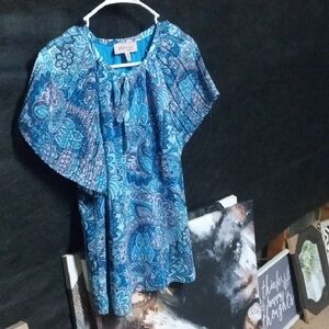 Blue Paisley Blouse
